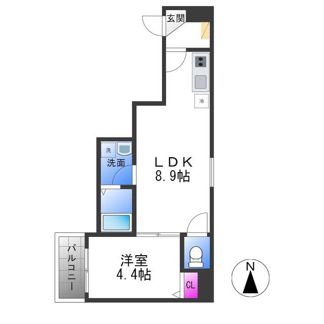 グラン シーズンII(1LDK/1階)の間取り写真