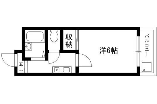 サンハイツ喜多山(1K/2階)の間取り写真