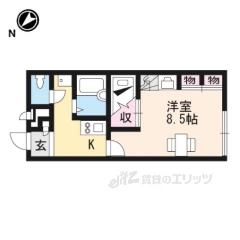 レオパレスレイクサイド ライフ(1K/2階)の間取り写真