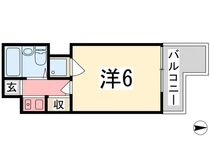 ベルトピア手柄I(1K/3階)の間取り写真