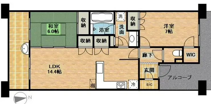 グローブスクエア 2階階 間取り