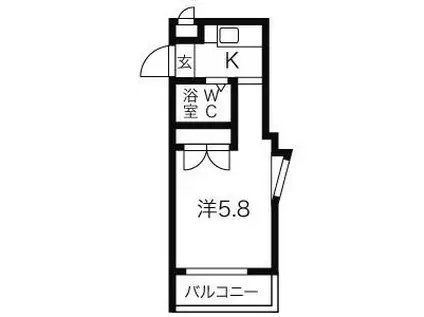 ジョイフル一社(ワンルーム/1階)の間取り写真