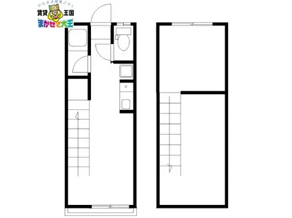 ヴィラ東山手(ワンルーム/1階)の間取り写真