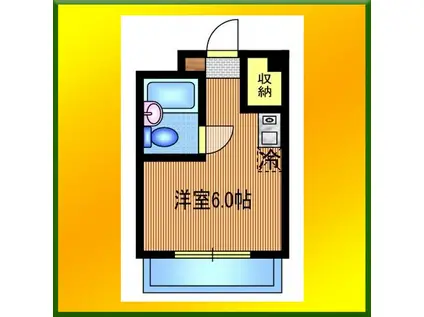 東村山ペガサスビルC館(ワンルーム/3階)の間取り写真