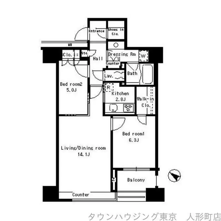 パークアクシス日本橋ステージ 4階階 間取り