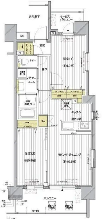 フォースター南千住 3階階 間取り