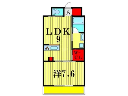 ART RESIDENCE IN OOTAKA-NO-MORI(1LDK/3階)の間取り写真