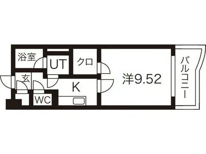 シェーンブルク SCHON BURG2005(1K/2階)の間取り写真