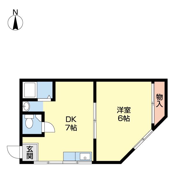 第2泉ビル(1DK/3階)の間取り写真
