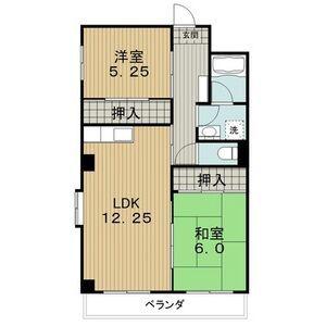 アミューズB.R(2LDK/3階)の間取り写真