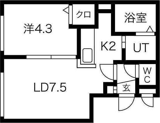 エル フトゥーロ(1LDK/3階)の間取り写真