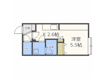 KIRA(1K/4階)の間取り写真