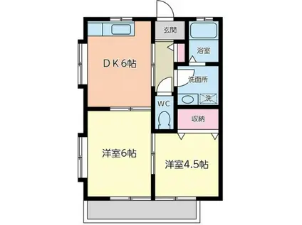 エトワールIII(2DK/3階)の間取り写真