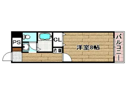 エトワールV(1K/2階)の間取り写真