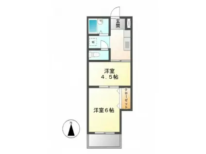 バルヴェールN(2K/1階)の間取り写真