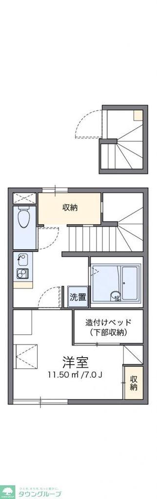レオパレスシルフィ(1K/2階)の間取り写真