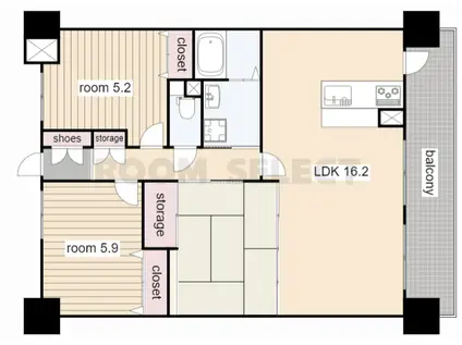 ファヴォール白壁(3LDK/3階)の間取り写真