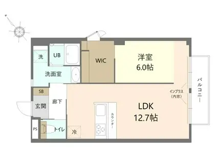 サンシャインII(1LDK/2階)の間取り写真