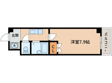 アクティブ新大阪(1K/2階)の間取り写真