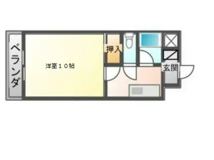 サニークレスト清水(1K/5階)の間取り写真