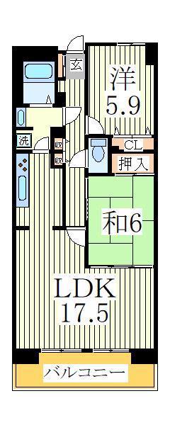 白井ロジュマン(3LDK/2階)の間取り写真