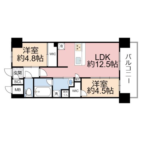 スプランディッド城東関目(2LDK/3階)の間取り写真
