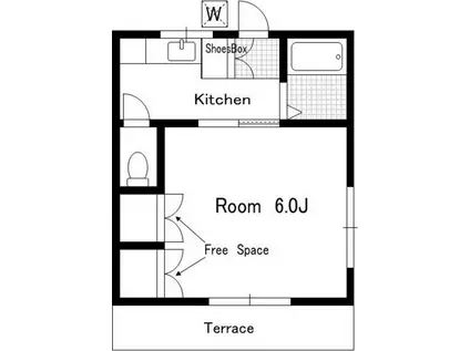 サニーハイツ榎本(1K/1階)の間取り写真