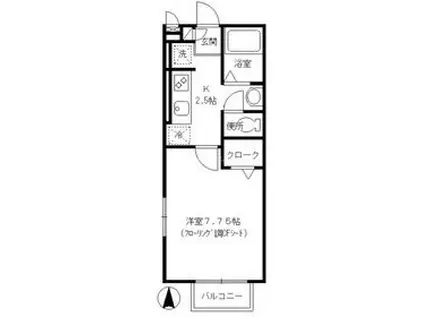 ジョリメゾン(1K/2階)の間取り写真