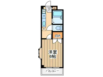 ウィング21(1K/3階)の間取り写真