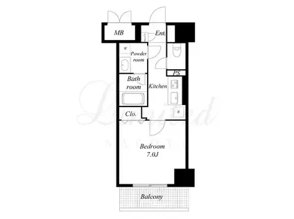 コートバスク(1K/3階)の間取り写真