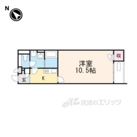 クレイノYAMAKI(1K/1階)の間取り写真