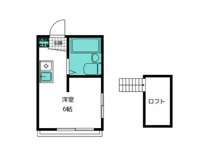 グレース(ワンルーム/1階)の間取り写真