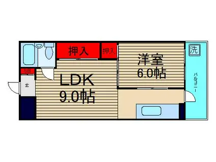 カーサベラ桜川(1LDK/8階)の間取り写真