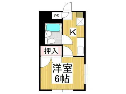 アトラスセブン(1K/2階)の間取り写真