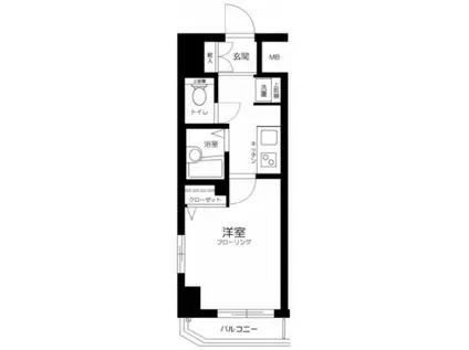 サンテミリオン池袋II(1K/4階)の間取り写真