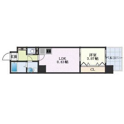 TOU MIYAKOJIMA(1LDK/2階)の間取り写真