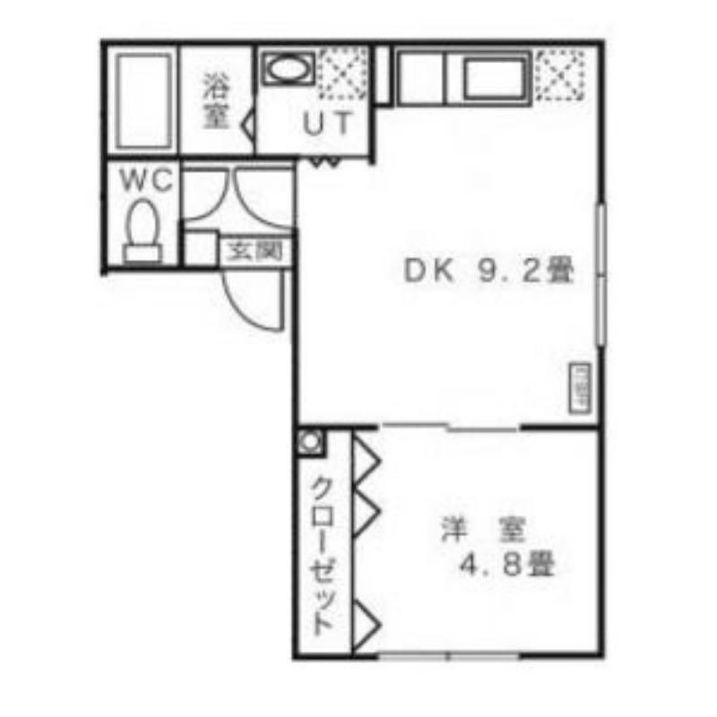 ＪＲ函館本線 稲穂駅 徒歩20分 2階建 築21年(1LDK/2階)の間取り写真