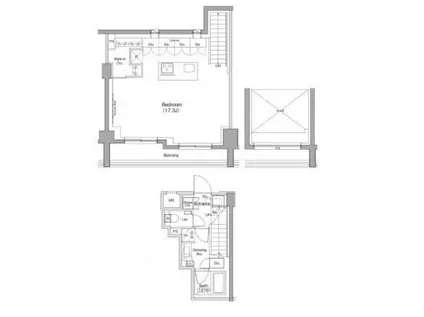 ザ・パークハビオ神泉(ワンルーム/5階)の間取り写真