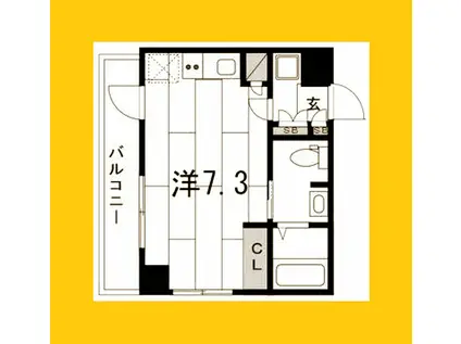 横浜翠葉BUILDINGI(1K/7階)の間取り写真