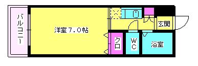エステート笹原(1K/2階)の間取り写真