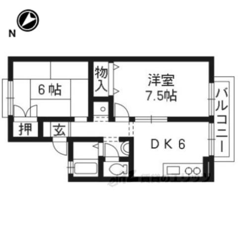 セジュールみず(2DK/2階)の間取り写真