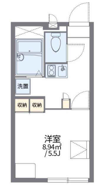 レオパレス友井(1K/1階)の間取り写真