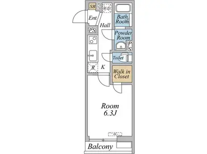 リブリ・北綾瀬(1K/1階)の間取り写真