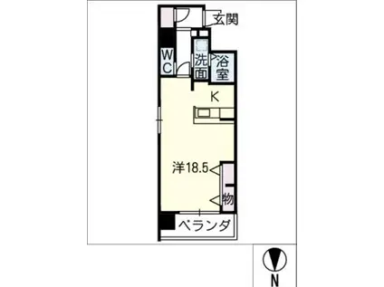 フォレスト.N(ワンルーム/10階)の間取り写真