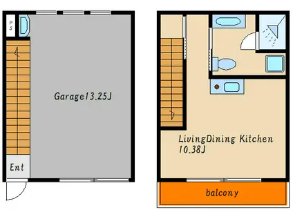 G-HOUSE TIK(ワンルーム/1階)の間取り写真