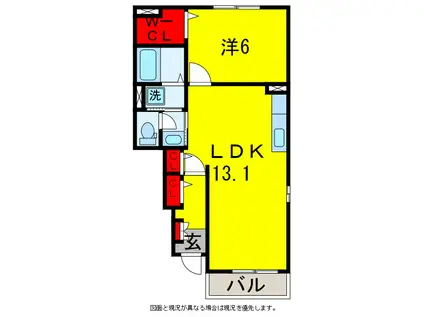 グレイスメゾンA・B・C・D・E(1LDK/1階)の間取り写真