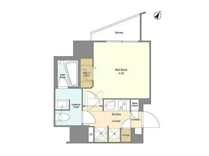 リテラス渋谷笹塚(1K/12階)の間取り写真