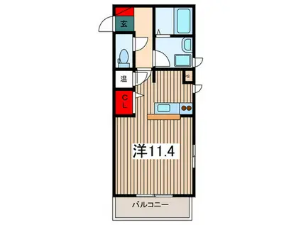 アークシティAコート(ワンルーム/1階)の間取り写真