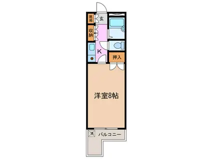 ドミトリー587(1K/4階)の間取り写真