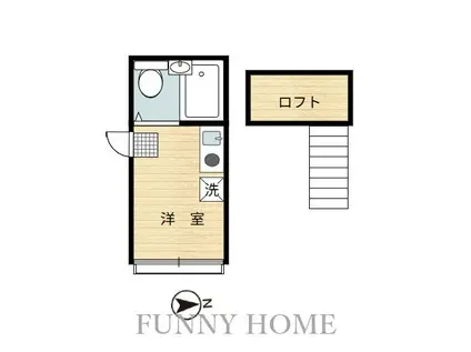 プラタナス桜丘(ワンルーム/2階)の間取り写真